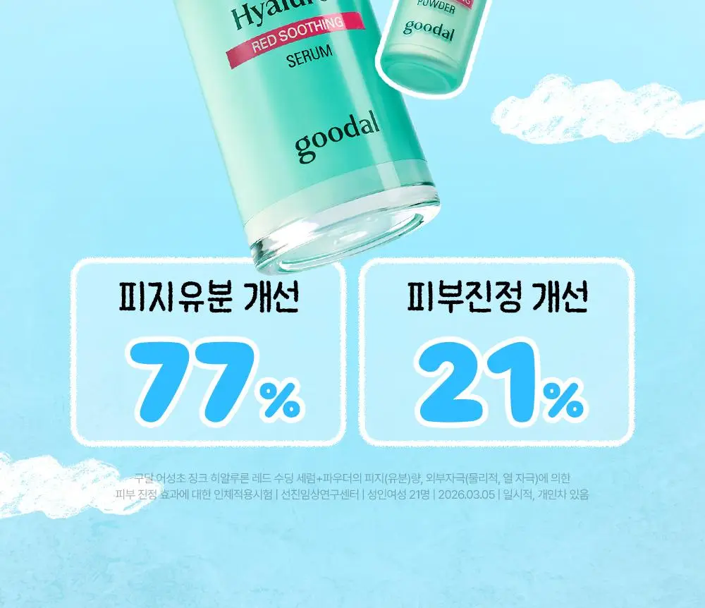 [텔레토비 콜라보][쿨링/트러블] 구달 어성초 징크 히알루론 레드 수딩 세럼 30ml 더블 기획 (+왕 스티커 3매) 상세페이지 29